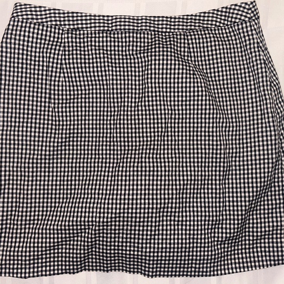 Jacob Vintage Gingham Wrap Skirt/Shorts – Black & White, Size 7 - Picture 2 of 6